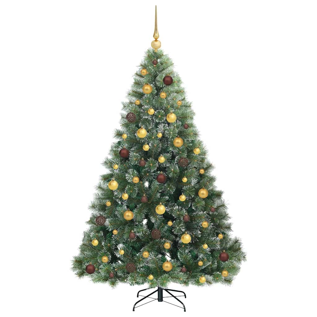 Sapin de Noël artificiel avec 300 LED Vert 180 cm PE et PVC