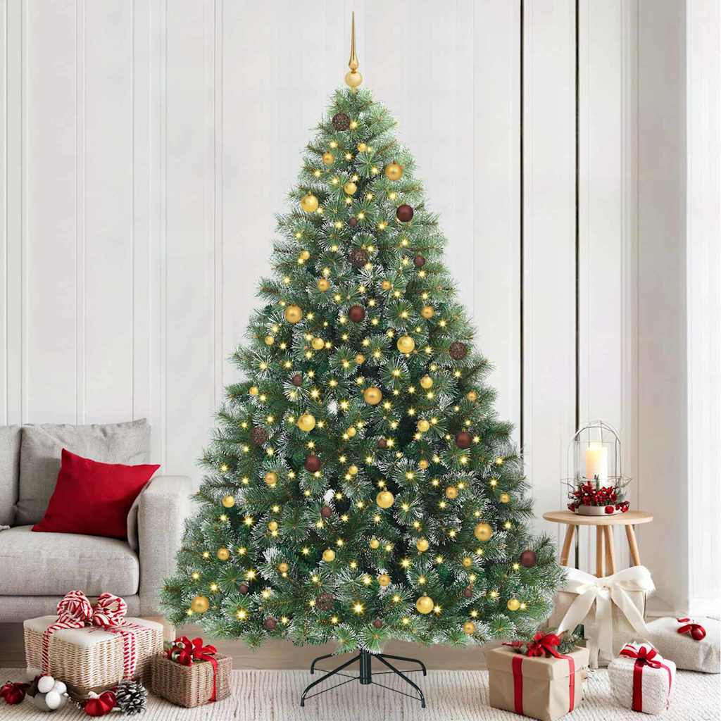 Sapin de Noël artificiel avec 300 LED Vert 240 cm PE et PVC