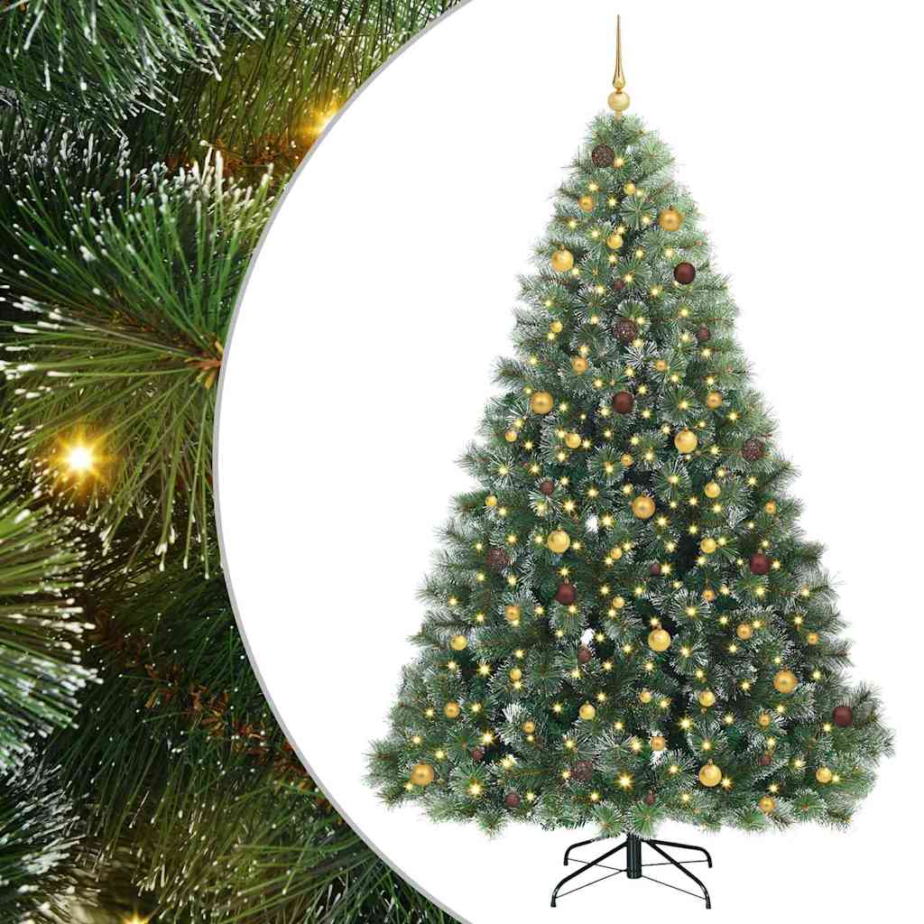 Sapin de Noël artificiel avec 300 LED Vert 240 cm PE et PVC