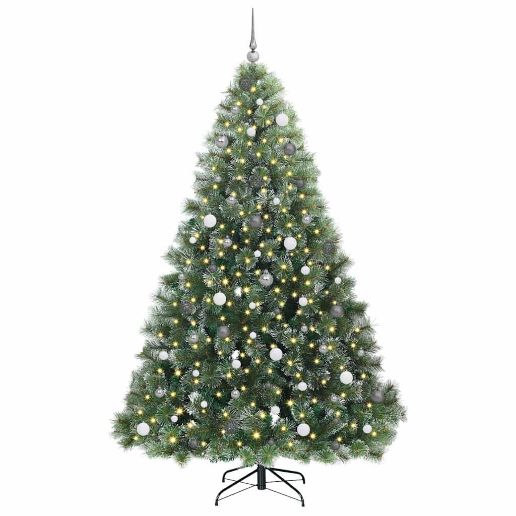 Sapin de Noël artificiel avec 300 LED Vert 240 cm PE et PVC