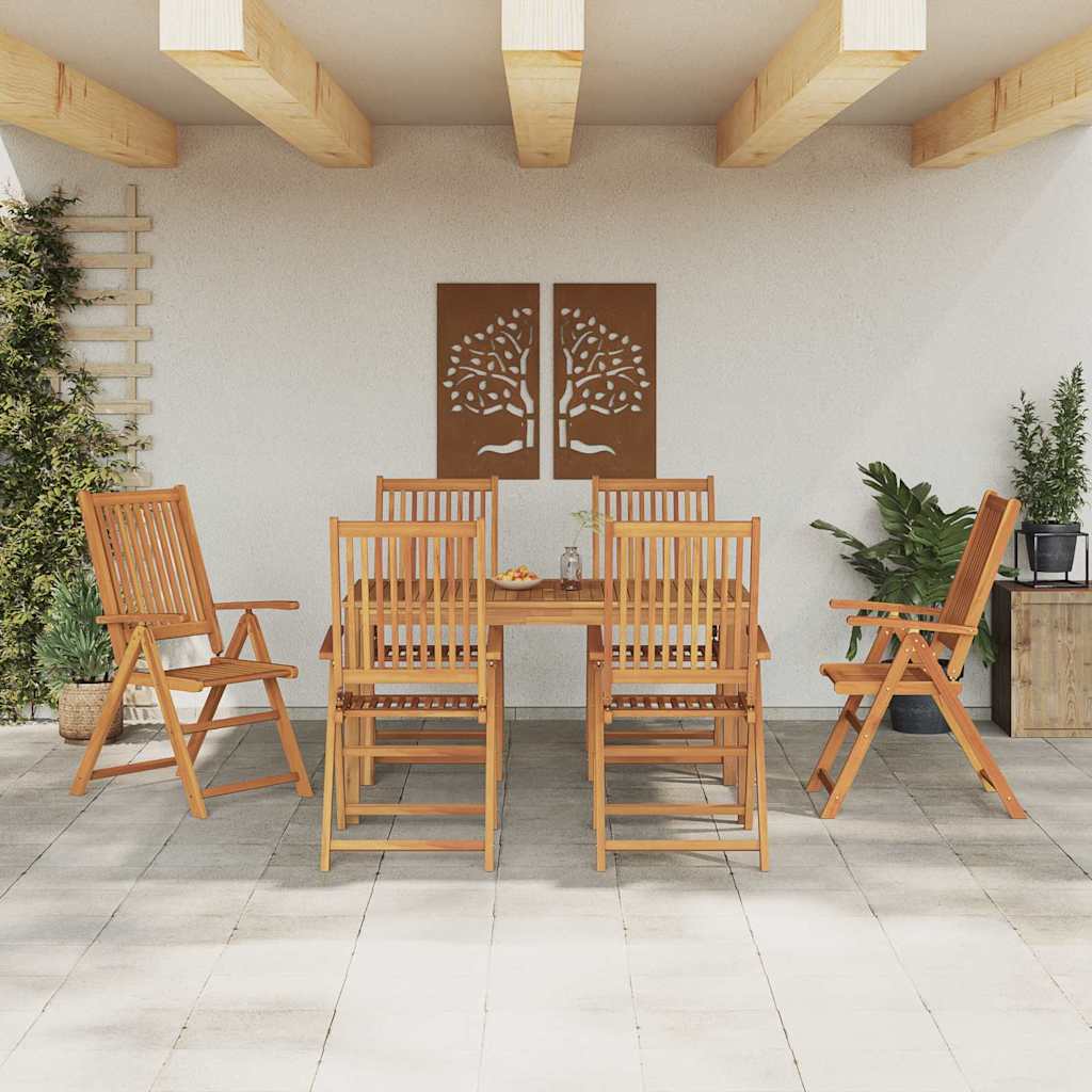 Ensemble de salle à manger pour jardin Pliable 7 pcs Marron - XIOS