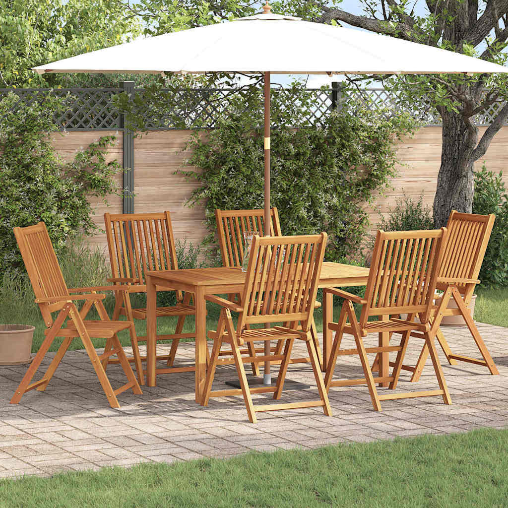 Ensemble de salle à manger pour jardin Pliable 7 pcs Marron - XIOS
