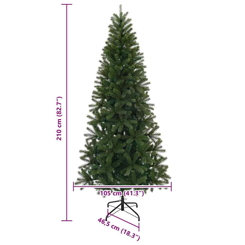 Sapin de Noël artificiel Vert 210 cm PVC, PE et acier - XIOS