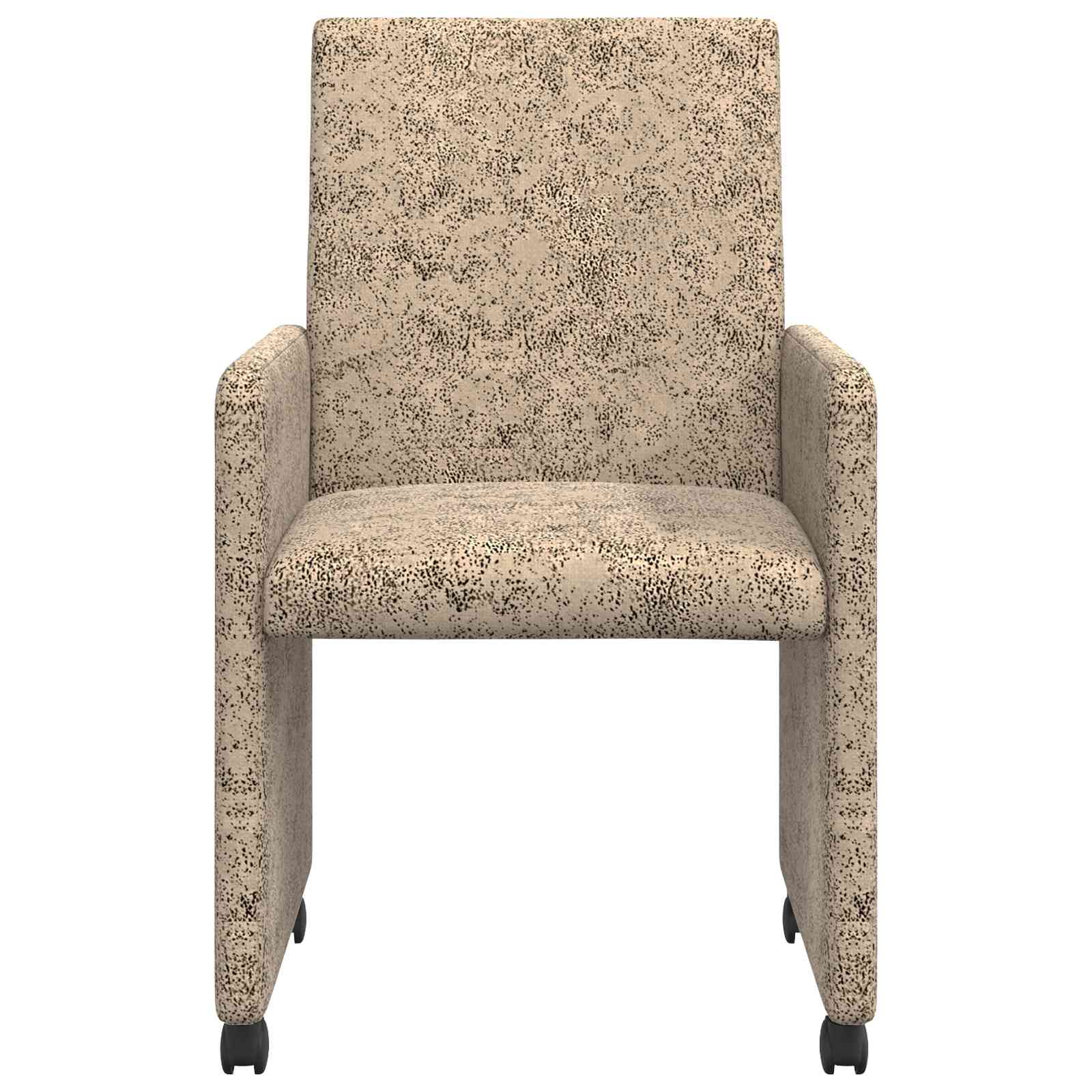 Chaises de Salle à Manger avec Roues 2 pc Simili cuir suédé