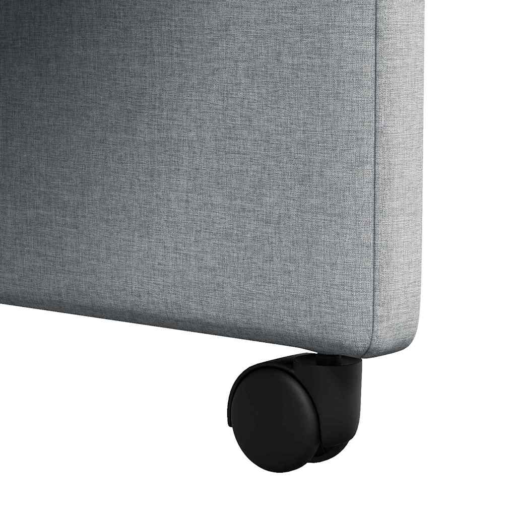 Chaises de Salle à Manger avec Roues 2 pcs Gris clair tissu - XIOS