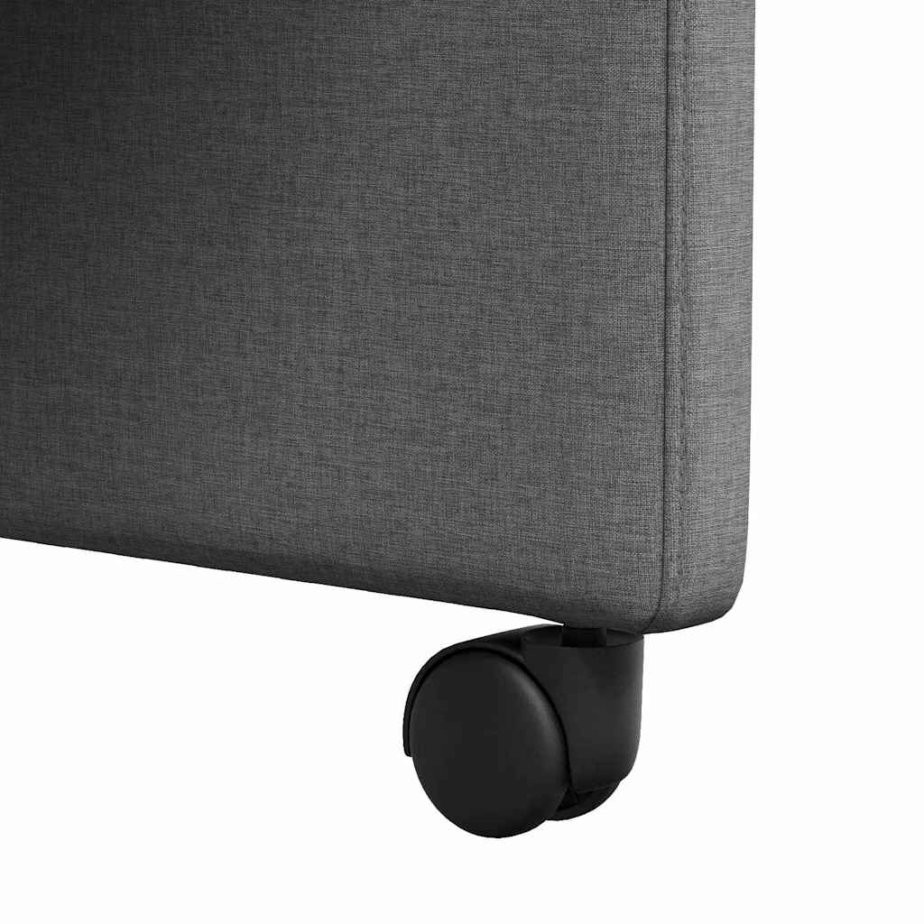 Chaises de Salle à Manger avec Roues 2 pcs Gris foncé tissu - XIOS