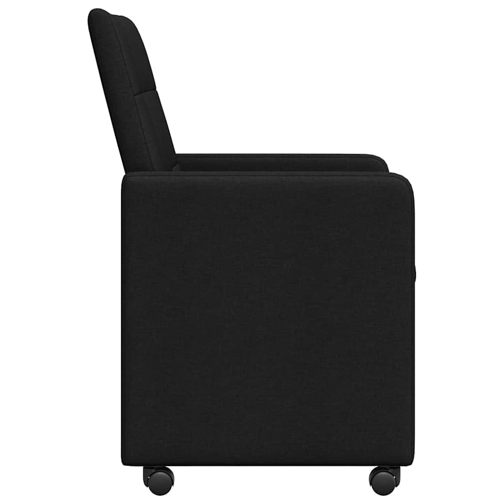 Chaises de Salle à Manger avec Roues 2 pcs Noir 58 x 65 x 94 cm - XIOS