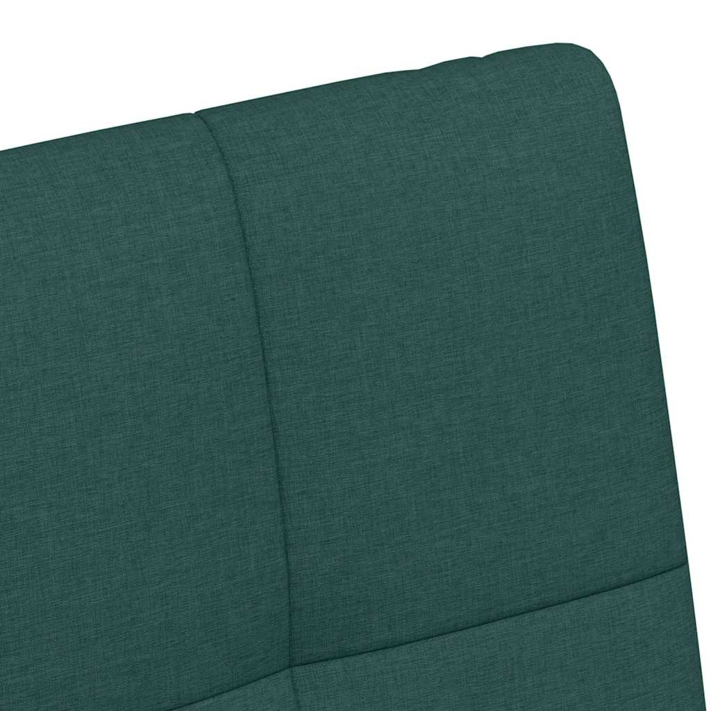 Chaises de Salle à Manger avec Roues 2 pcs Vert foncé tissu - XIOS
