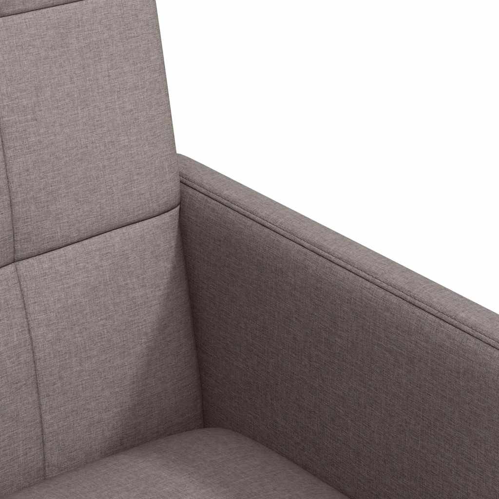 Chaises de Salle à Manger avec Roues 2 pcs Taupe tissu - XIOS