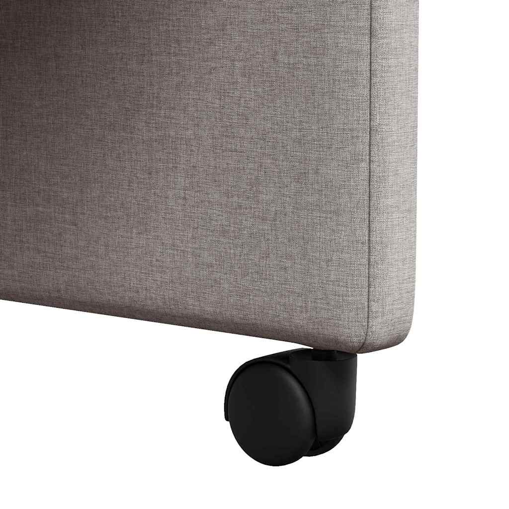 Chaises de Salle à Manger avec Roues 2 pcs Taupe tissu - XIOS