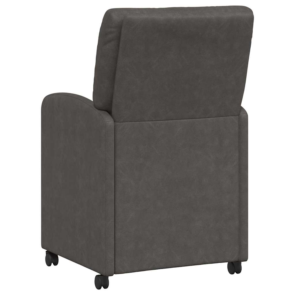 Chaises de Salle à Manger avec Roues 2 pcs Noir 57 x 67 x 95 cm - XIOS