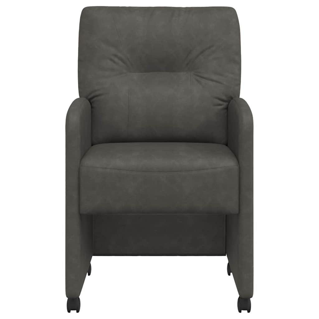 Chaises de Salle à Manger avec Roues 2 pcs Noir 57 x 67 x 95 cm - XIOS
