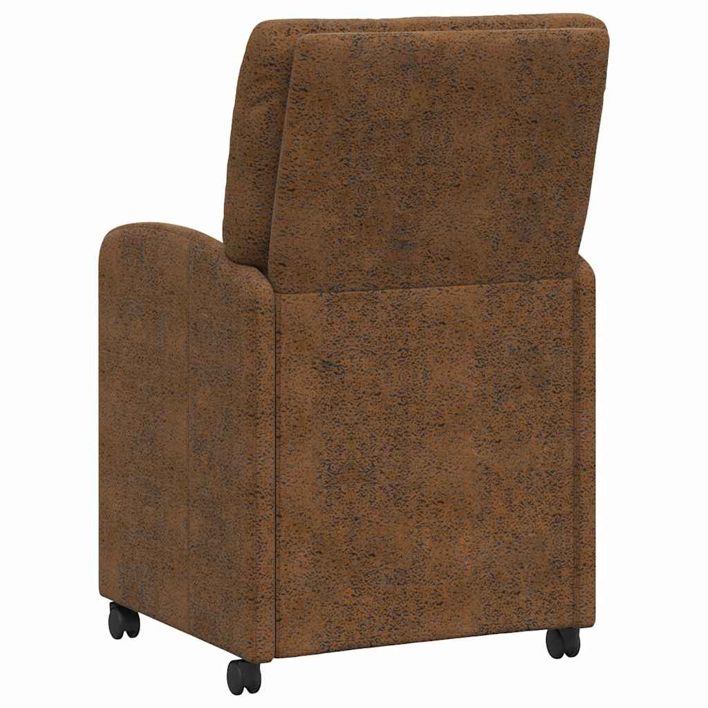 Chaises de Salle à Manger avec Roues 2 pcs Marron - XIOS
