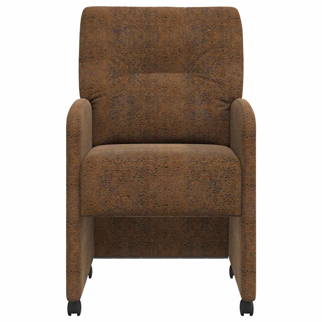 Chaises de Salle à Manger avec Roues 2 pcs Marron - XIOS