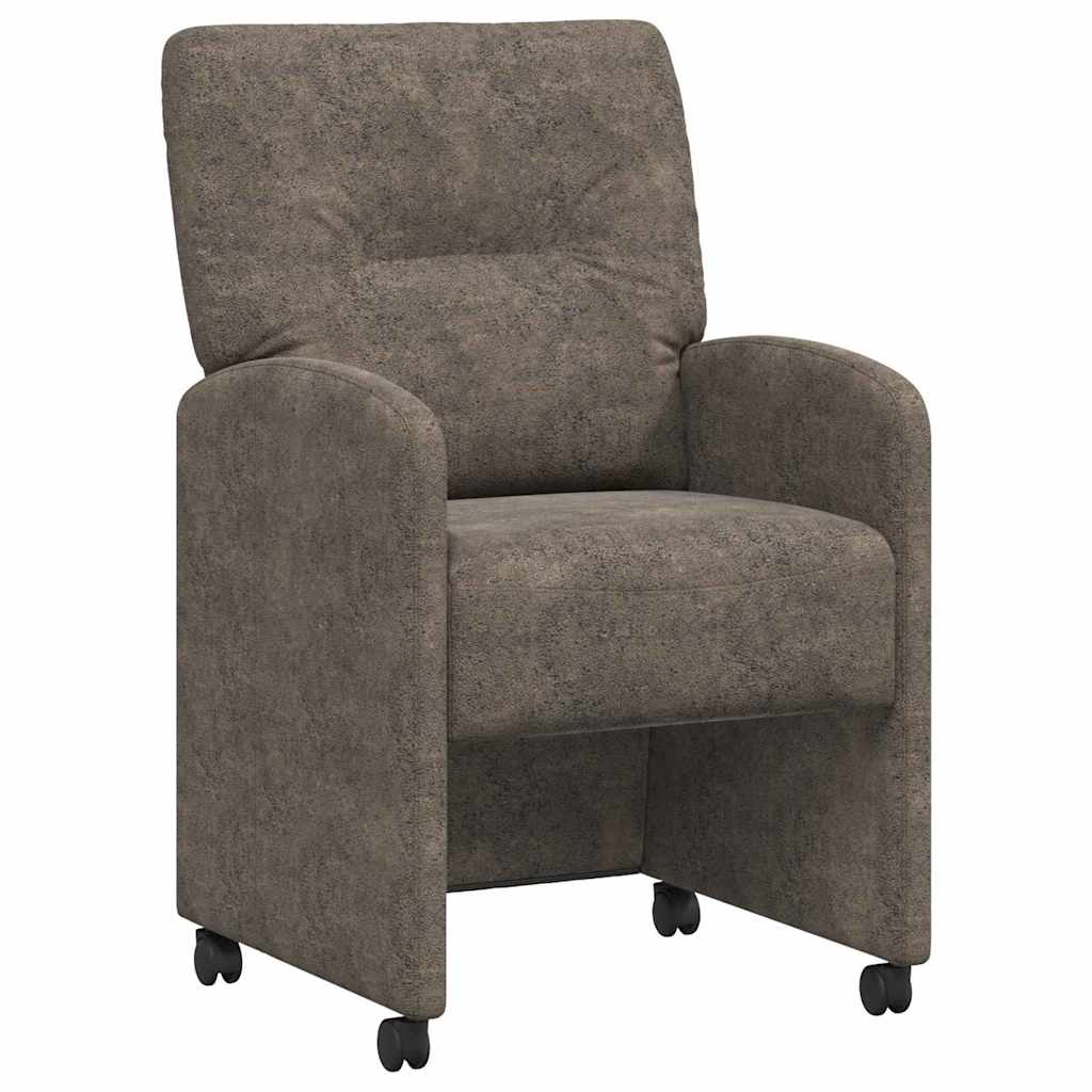 Chaises de Salle à Manger avec Roues 2 pcs Gris foncé - XIOS