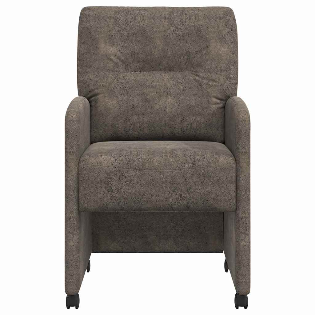 Chaises de Salle à Manger avec Roues 2 pcs Gris foncé - XIOS