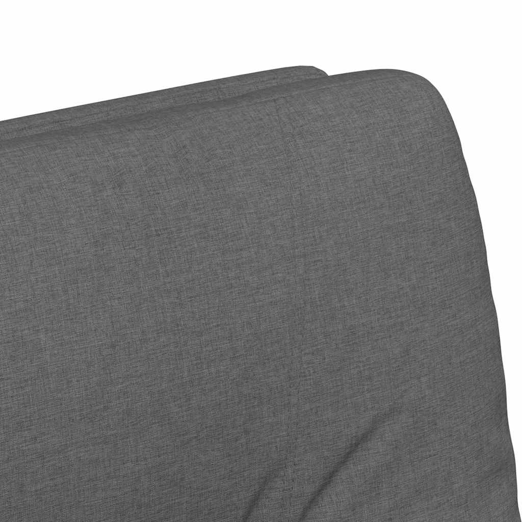 Chaises de Salle à Manger avec Roues 2 pcs Gris foncé tissu - XIOS