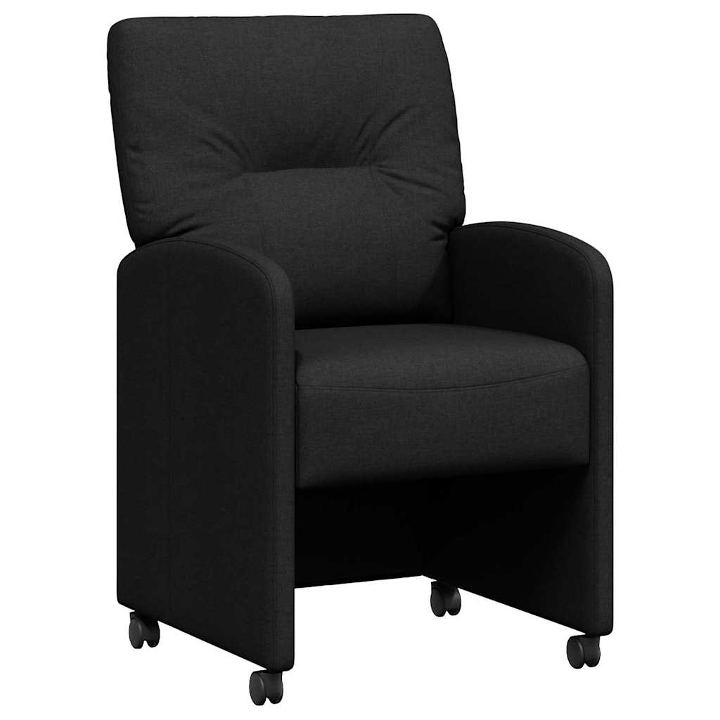 Chaises de Salle à Manger avec Roues 2 pcs Noir 57 x 67 x 95 cm - XIOS