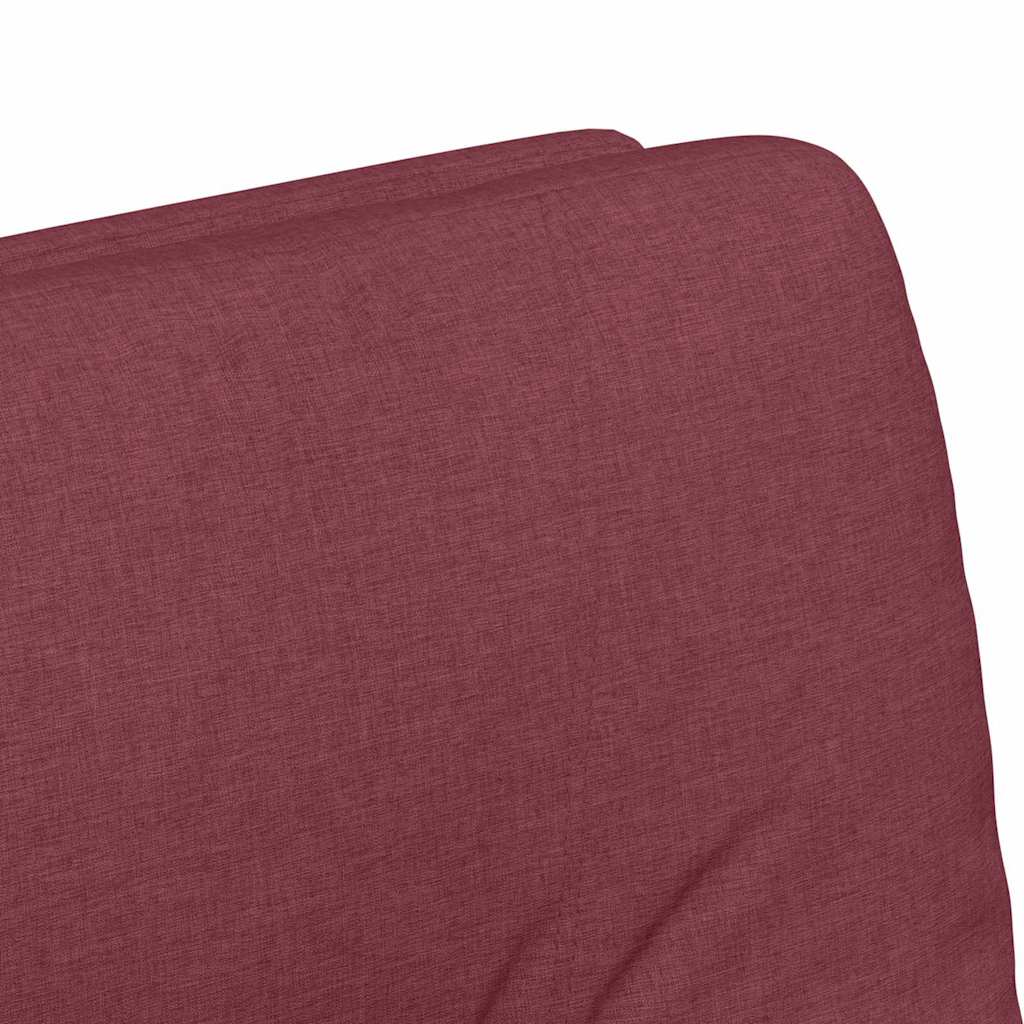 Chaises de Salle à Manger avec Roues 2 pcs Bordeaux tissu - XIOS