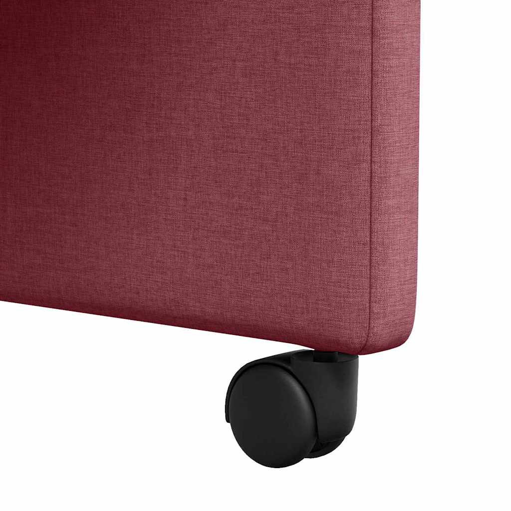 Chaises de Salle à Manger avec Roues 2 pcs Bordeaux tissu - XIOS