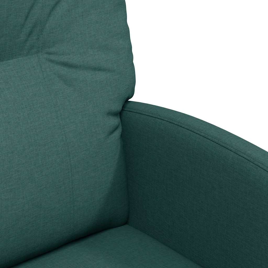 Chaises de Salle à Manger avec Roues 2 pcs Vert foncé tissu - XIOS
