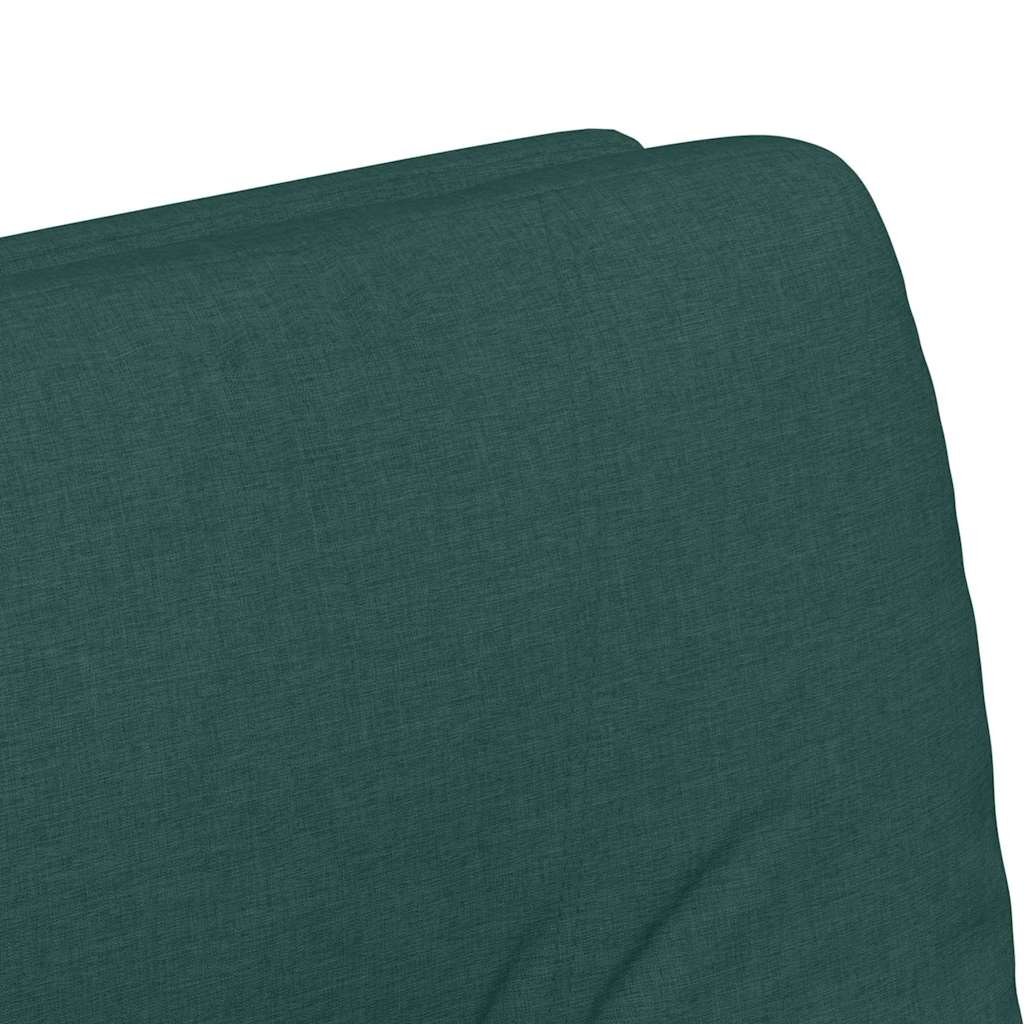Chaises de Salle à Manger avec Roues 2 pcs Vert foncé tissu - XIOS