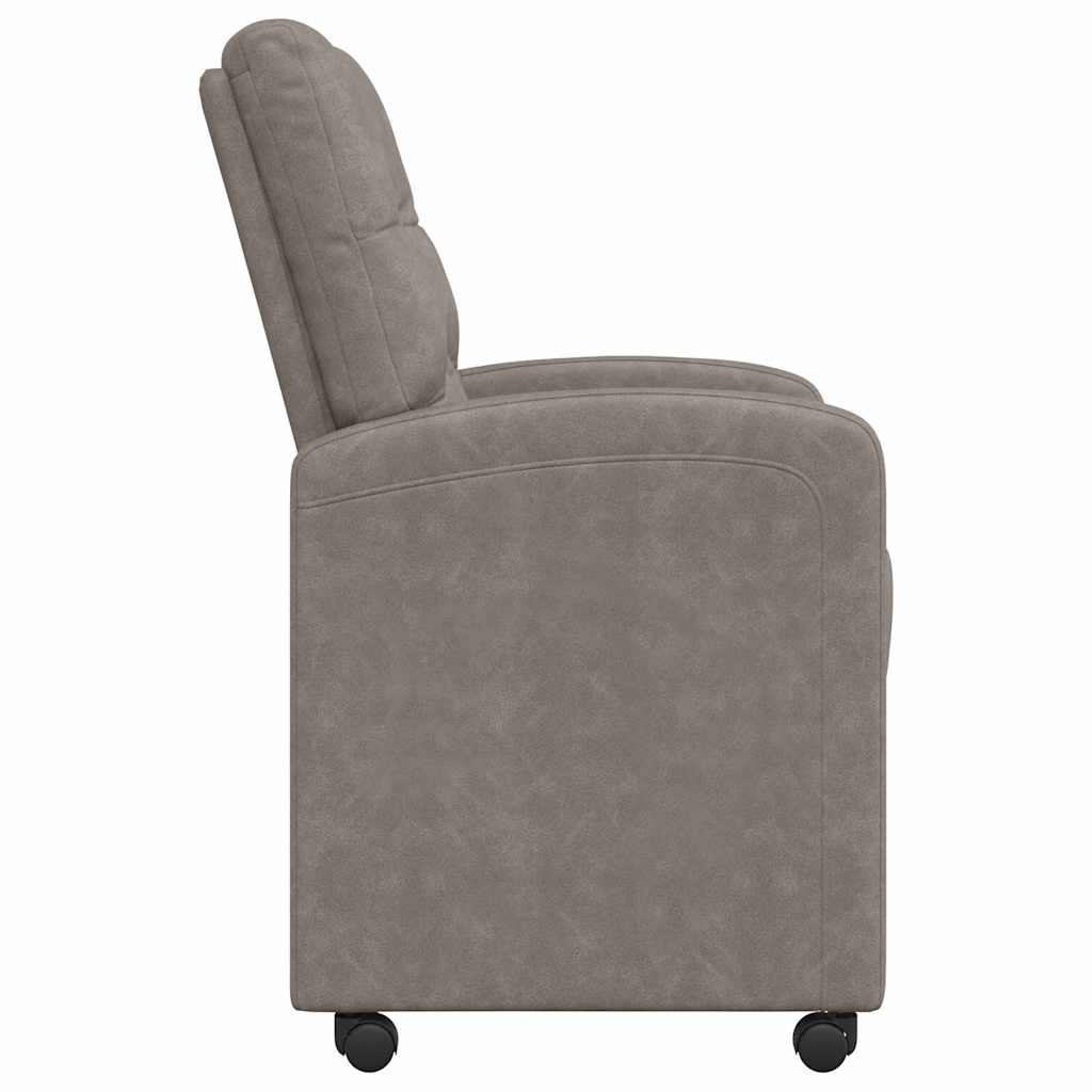 Chaises de Salle à Manger avec Roues 2 pcs Gris 58 x 67 x 97 cm - XIOS