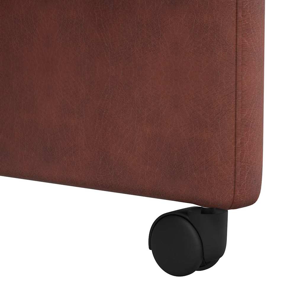 Chaises de Salle à Manger avec Roues 2 pcs Marron brillant - XIOS