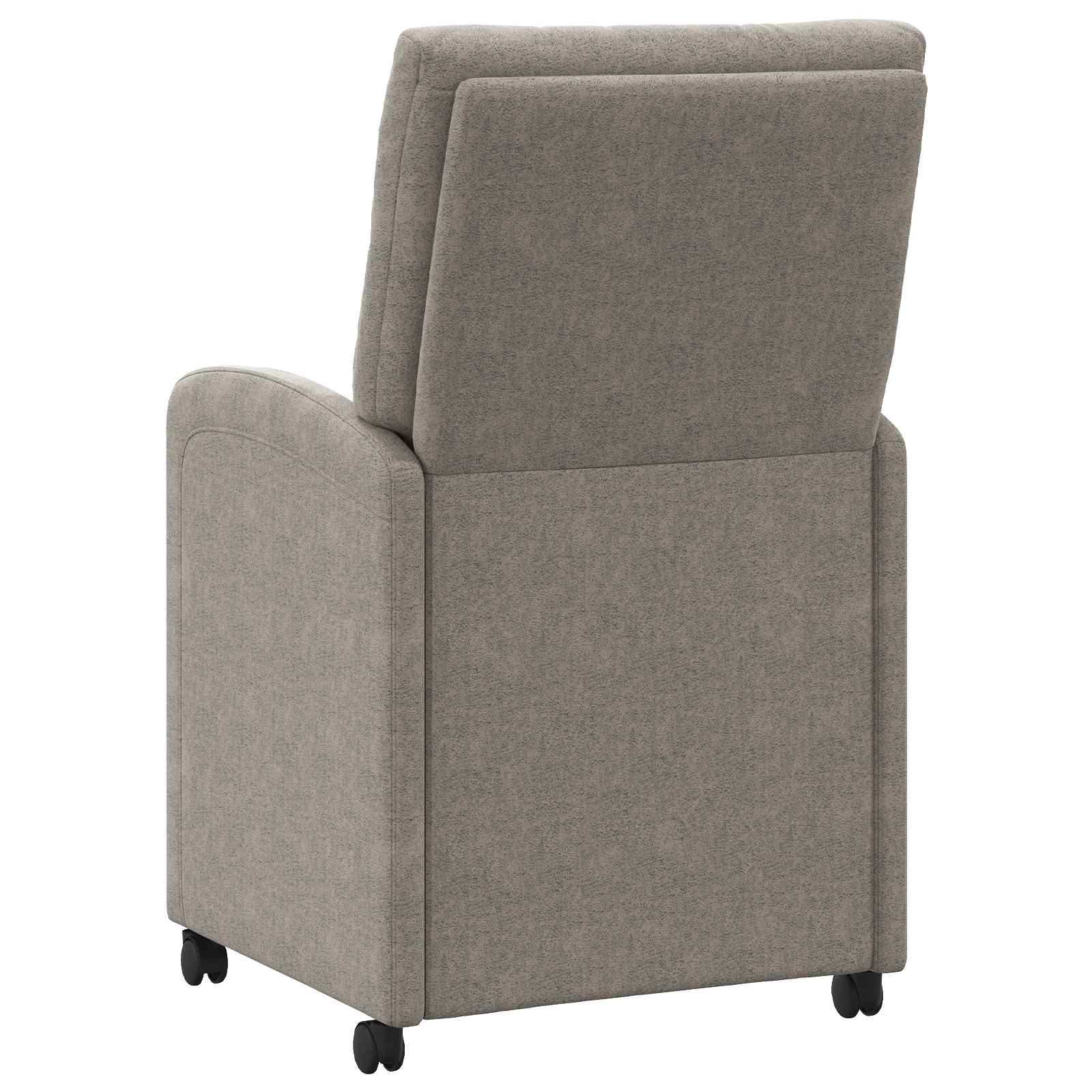 Chaises de Salle à Manger avec Roues 2 pc Simili daim