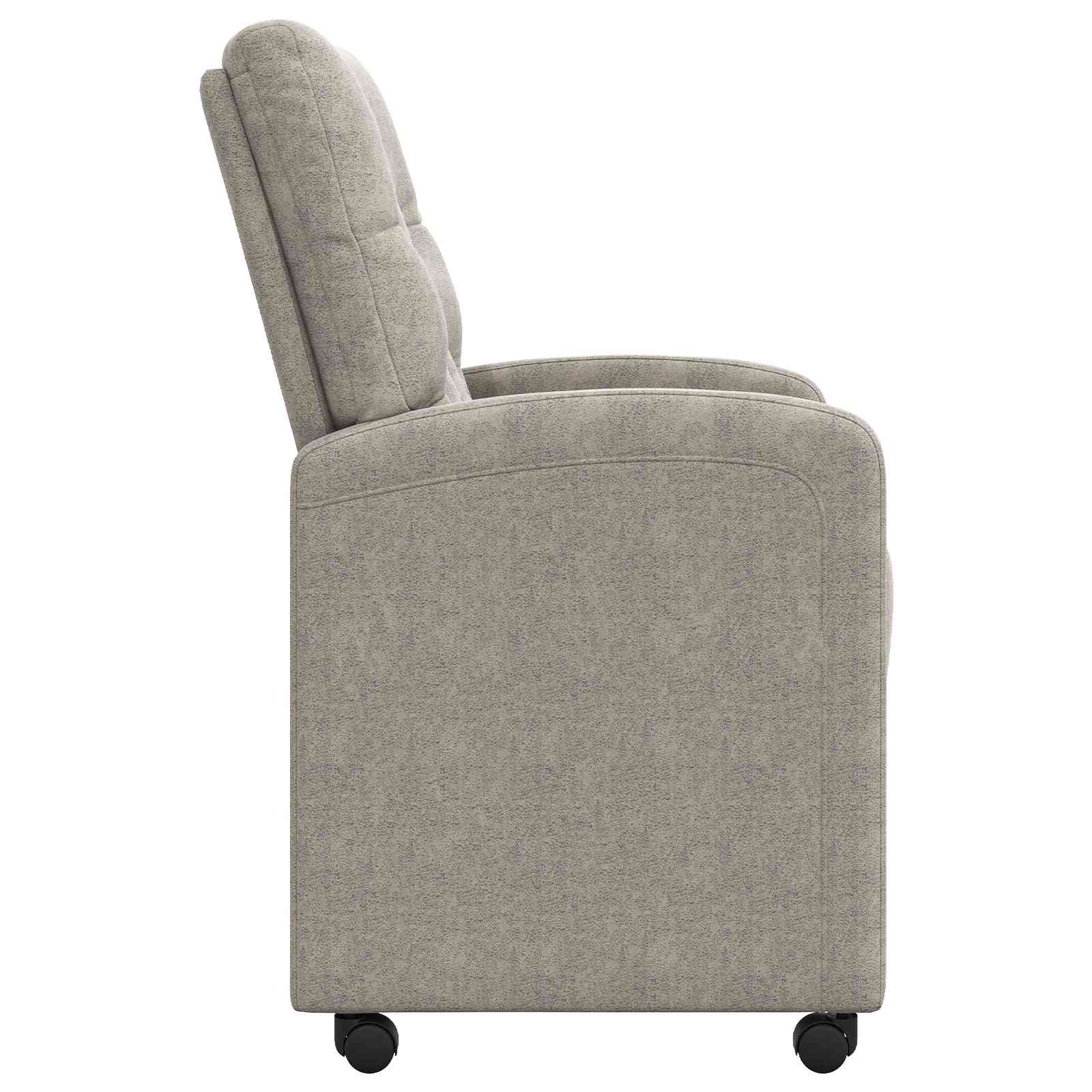 Chaises de Salle à Manger avec Roues 2 pc Simili daim