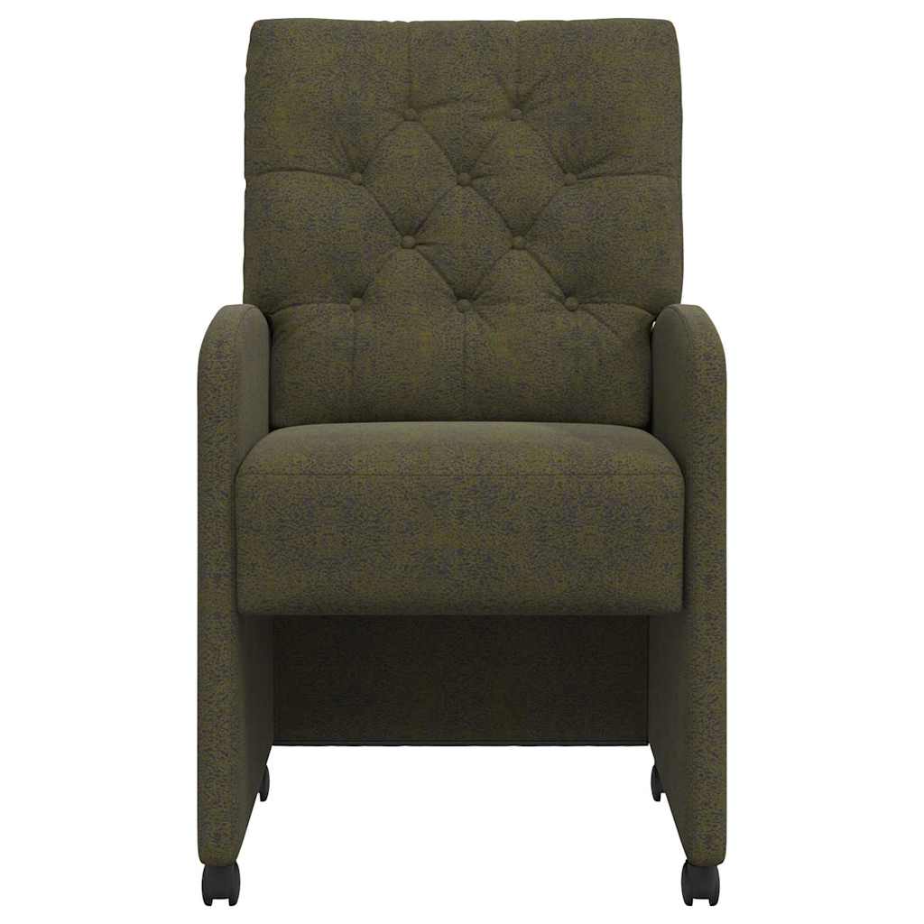 Chaises de Salle à Manger avec Roues 2 pcs Vert armée - XIOS
