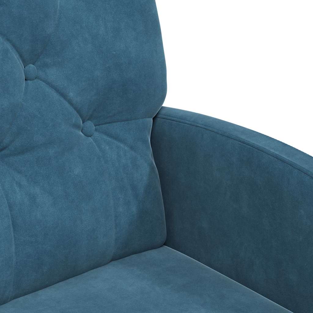 Chaises de Salle à Manger avec Roues 2 pcs Bleu 58 x 67 x 97 cm - XIOS