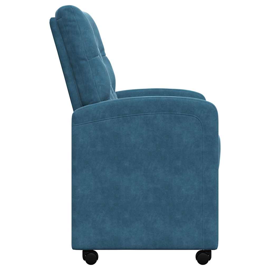 Chaises de Salle à Manger avec Roues 2 pcs Bleu 58 x 67 x 97 cm - XIOS