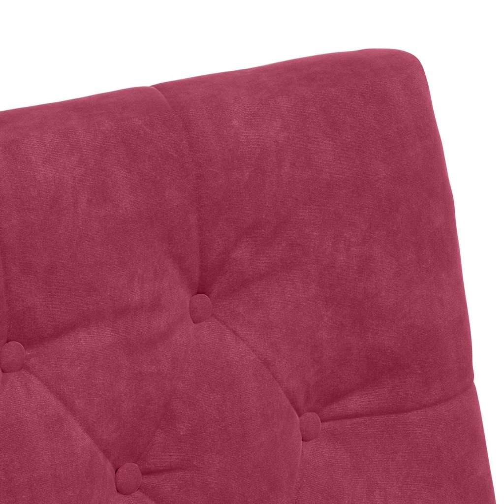 Chaises de Salle à Manger avec Roues 2 pcs Bordeaux Velours - XIOS