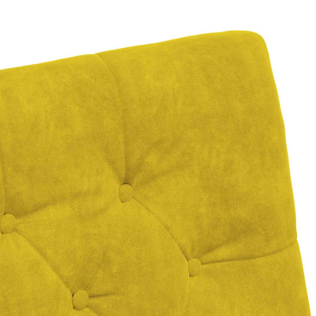 Chaises de Salle à Manger avec Roues 2 pcs Jaune Velours - XIOS