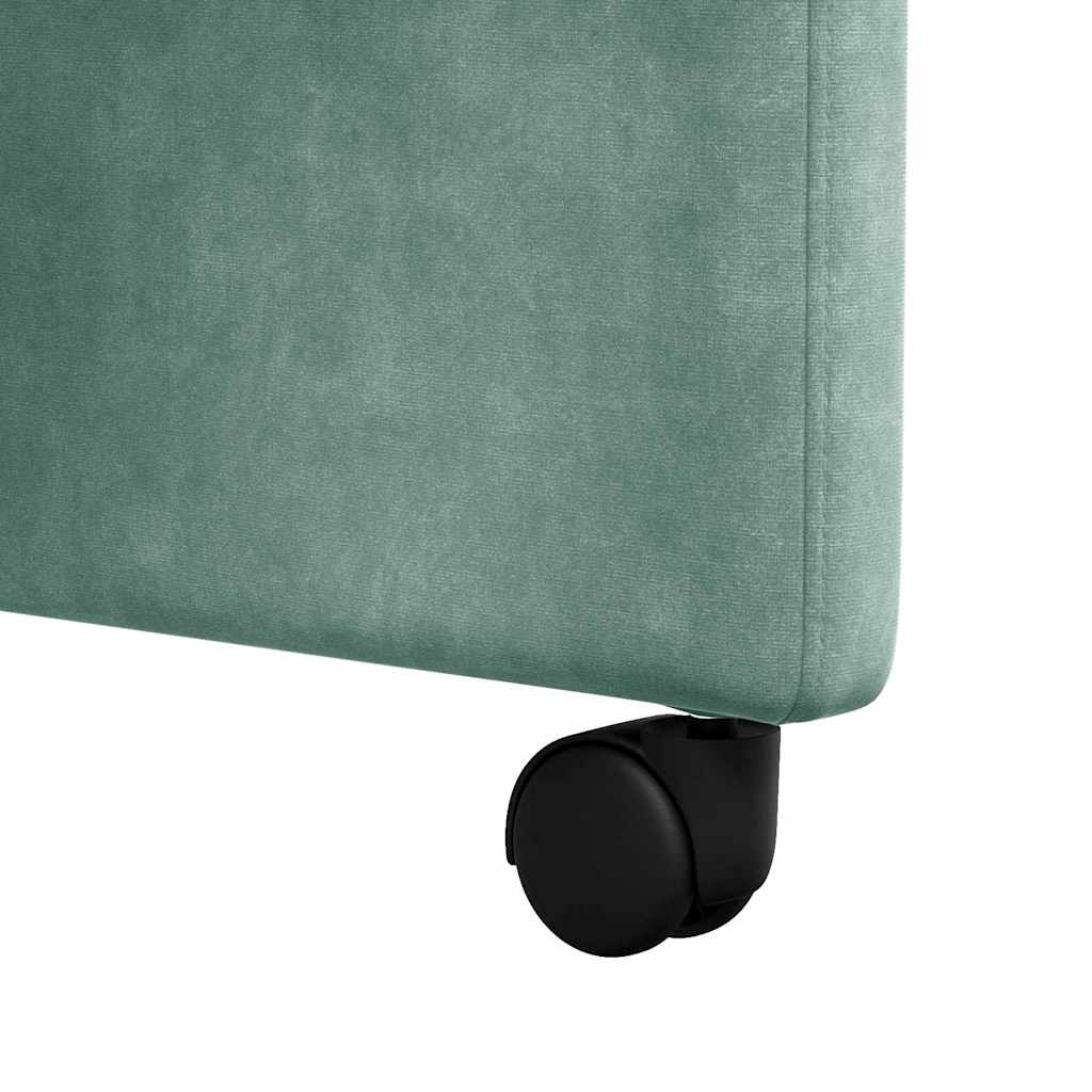 Chaises de Salle à Manger avec Roues 2 pcs Vert marin Velours - XIOS