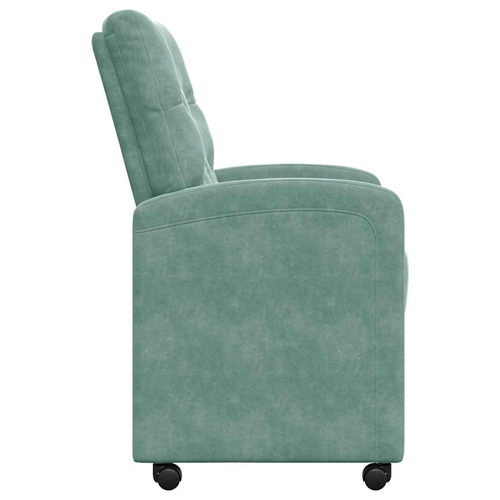Chaises de Salle à Manger avec Roues 2 pcs Vert marin Velours - XIOS