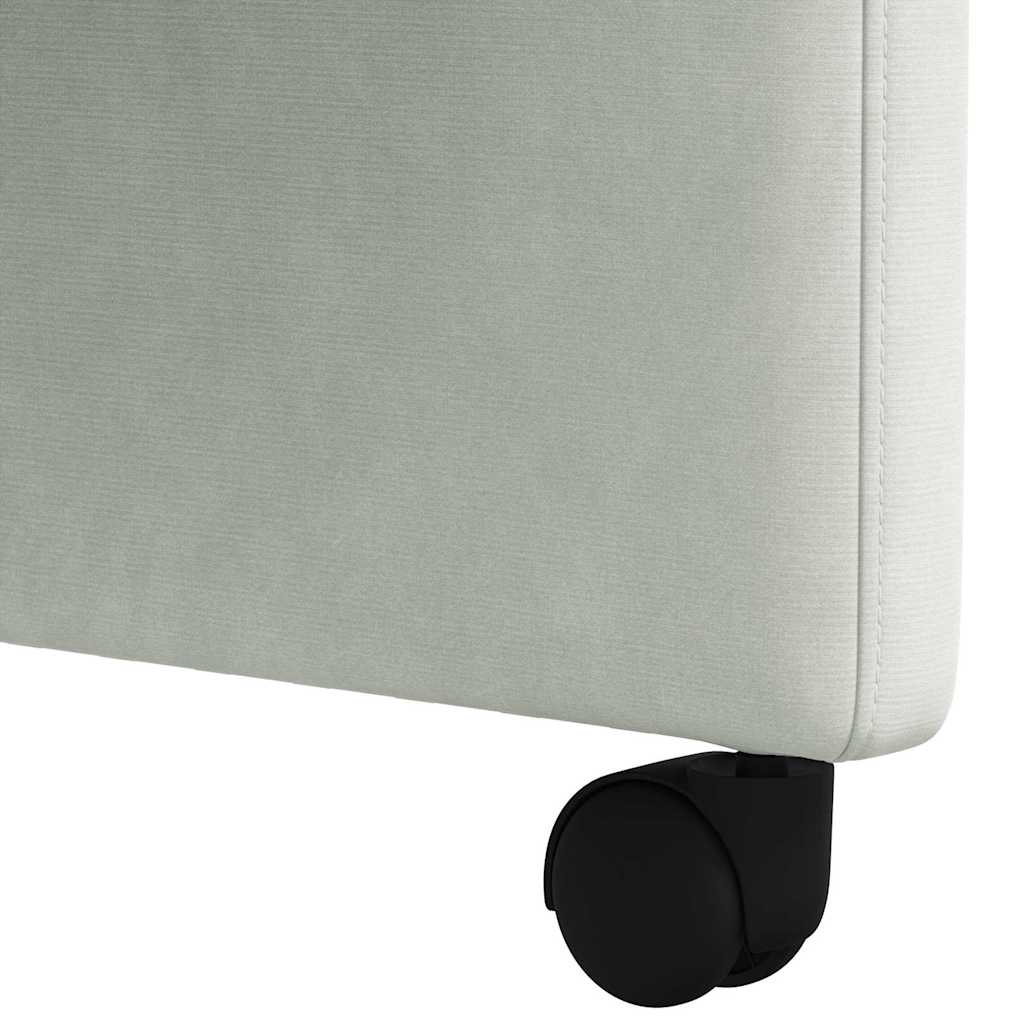 Chaises de Salle à Manger avec Roues 2 pcs Gris clair Velours - XIOS