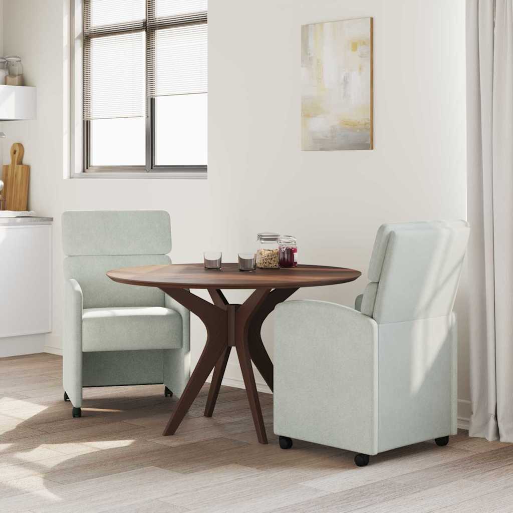 Chaises de Salle à Manger avec Roues 2 pcs Gris clair Velours - XIOS