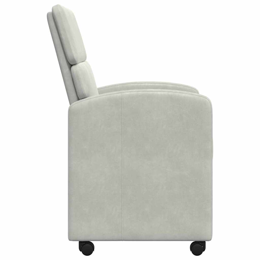 Chaises de Salle à Manger avec Roues 2 pcs Gris clair Velours - XIOS