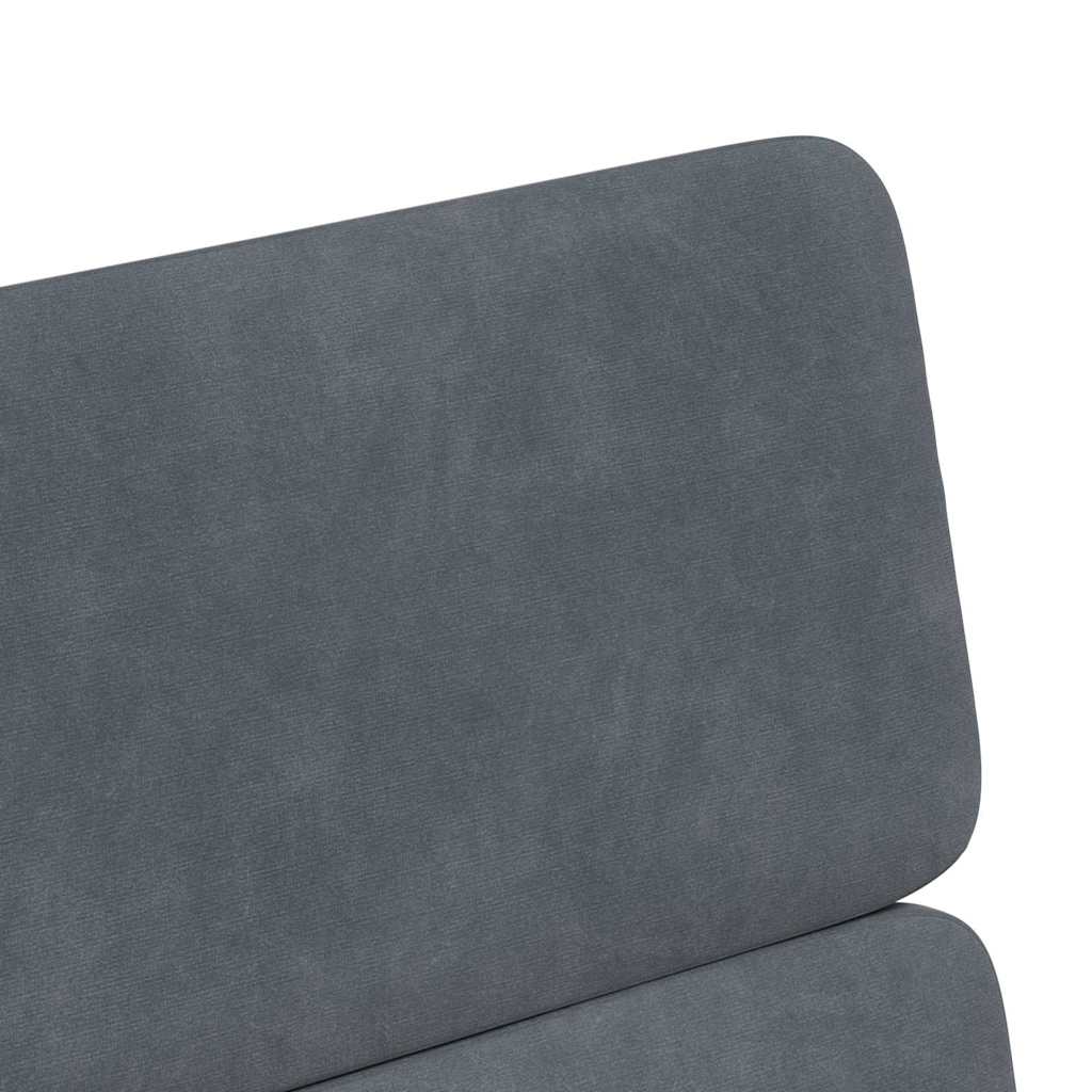 Chaises de Salle à Manger avec Roues 2 pcs Gris foncé Velours - XIOS