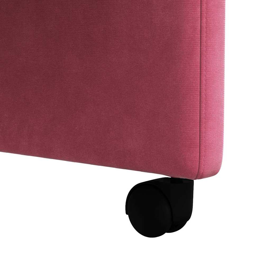 Chaises de Salle à Manger avec Roues 2 pcs Bordeaux Velours - XIOS