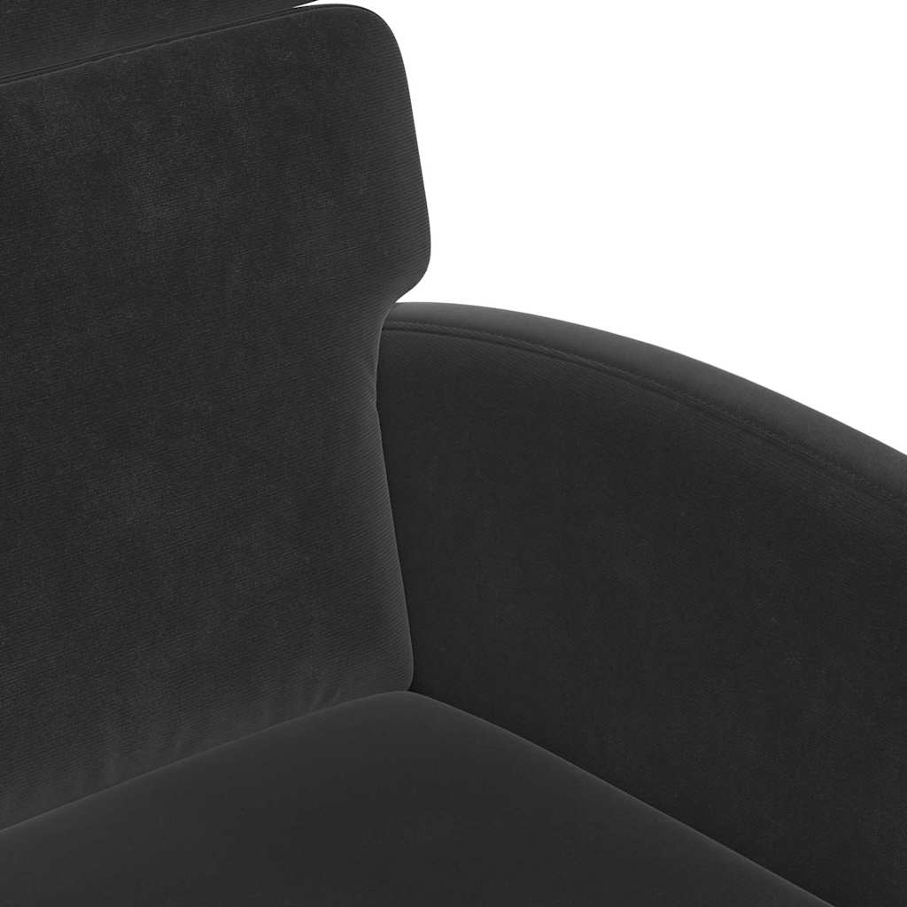 Chaises de Salle à Manger avec Roues 2 pcs Noir 58 x 65 x 98 cm - XIOS