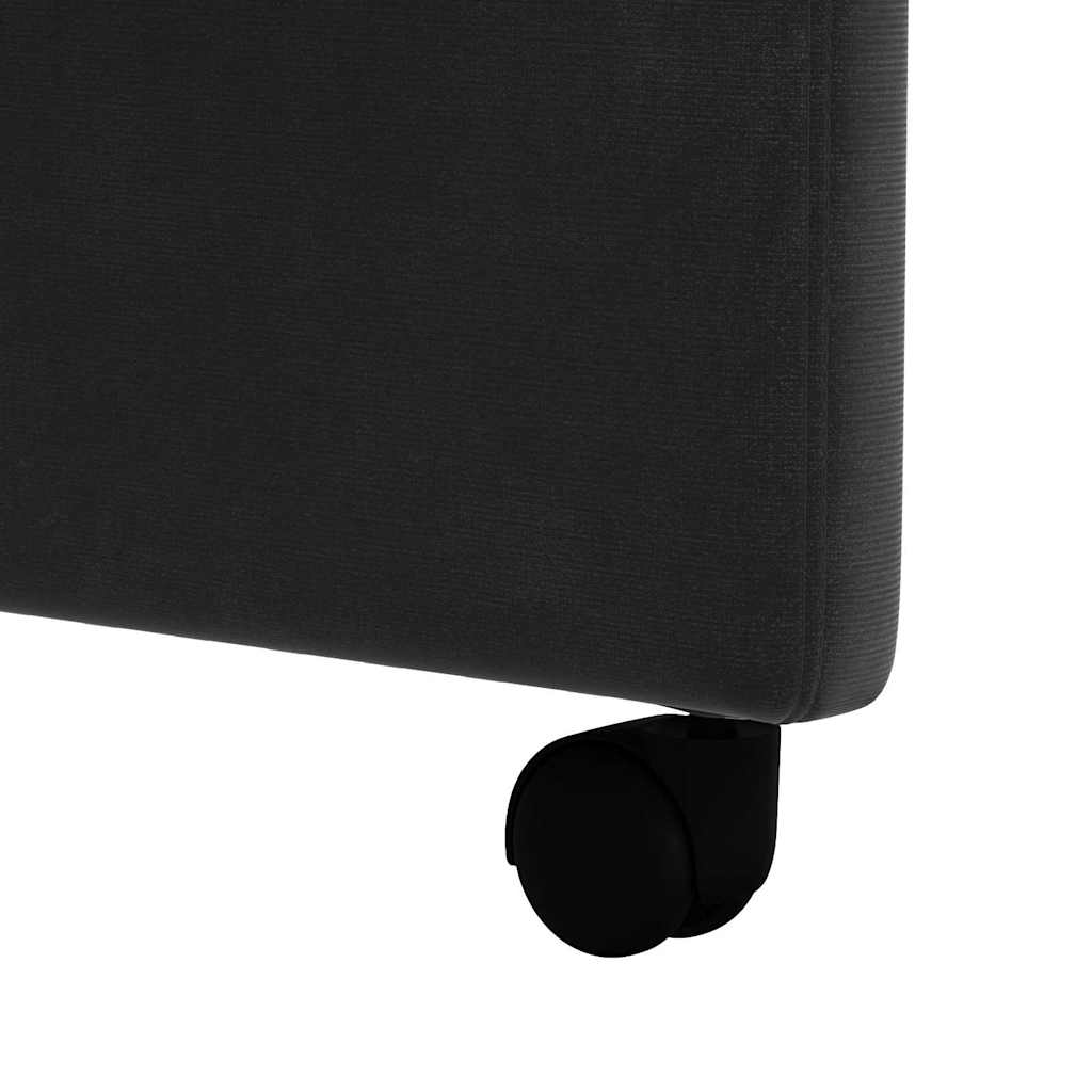 Chaises de Salle à Manger avec Roues 2 pcs Noir 58 x 65 x 98 cm - XIOS
