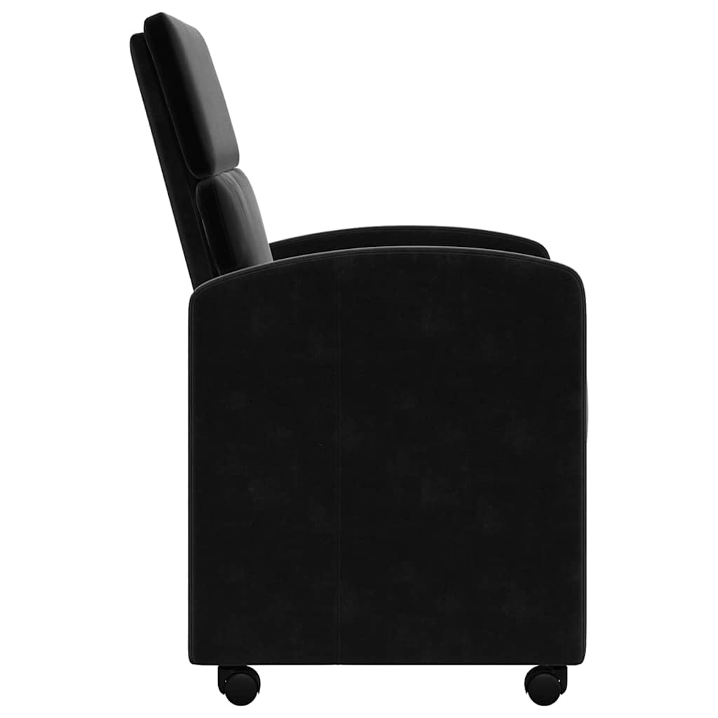 Chaises de Salle à Manger avec Roues 2 pcs Noir 58 x 65 x 98 cm - XIOS