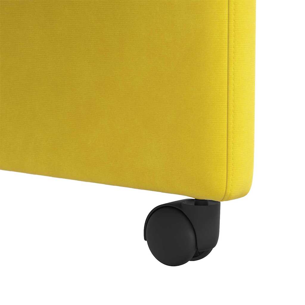 Chaises de Salle à Manger avec Roues 2 pcs Jaune Velours - XIOS