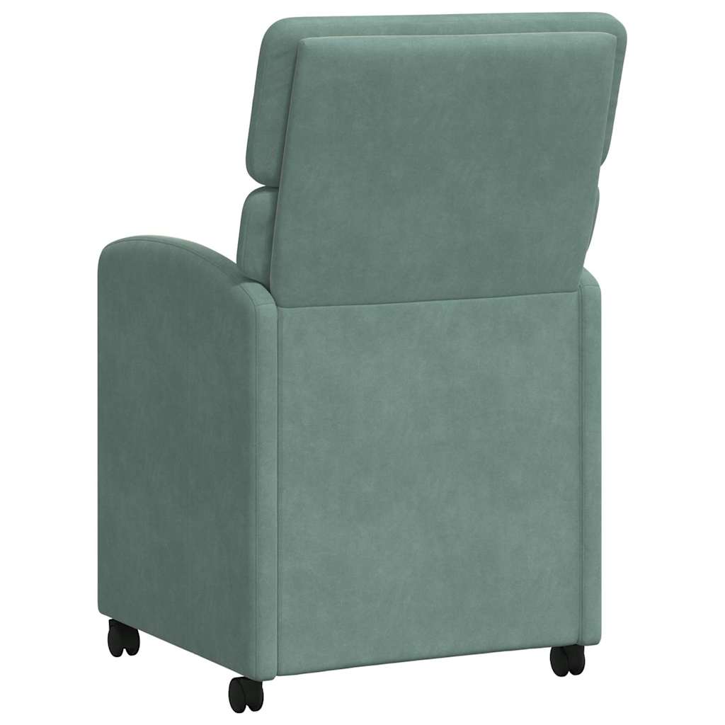 Chaises de Salle à Manger avec Roues 2 pcs Vert marin Velours - XIOS