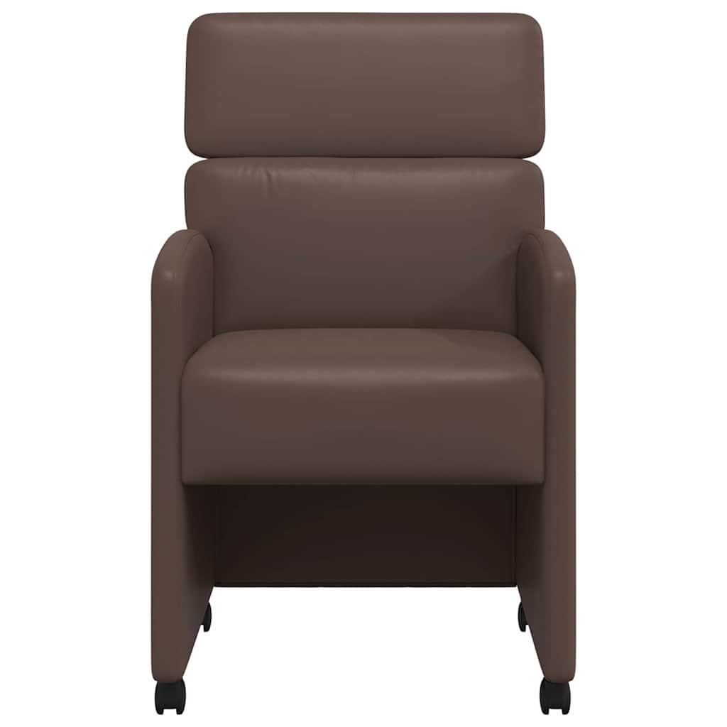Chaises de Salle à Manger avec Roues 2 pcs Marron - XIOS