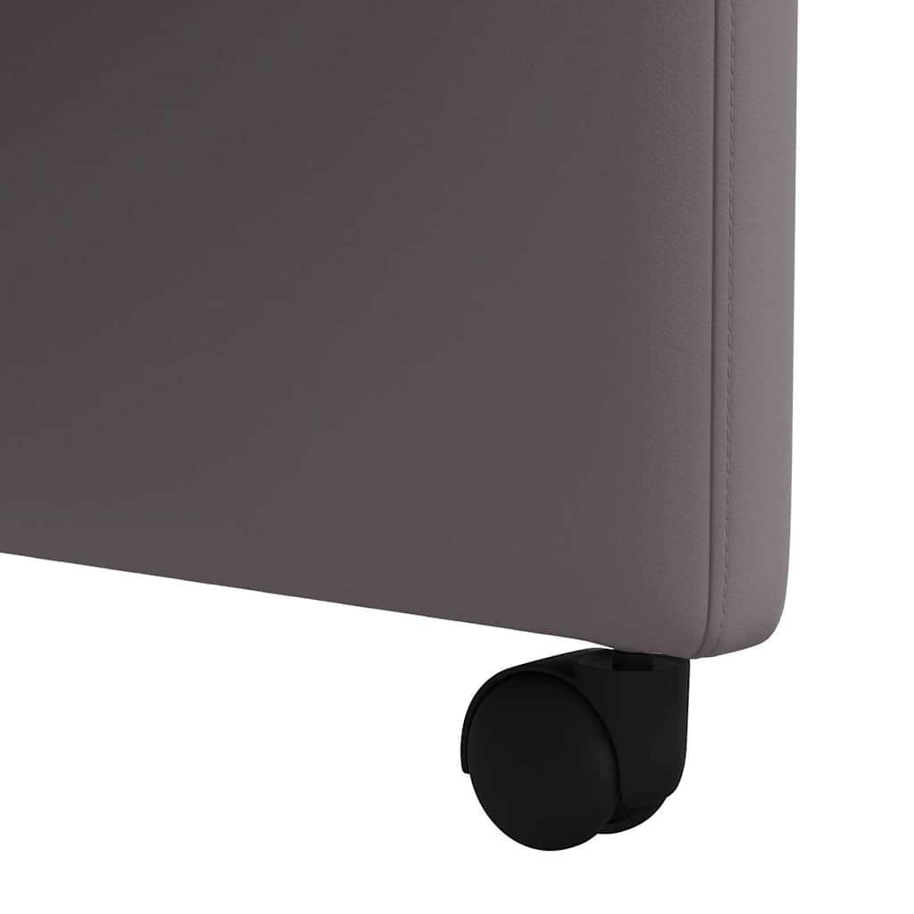 Chaises de Salle à Manger avec Roues 2 pcs Gris 58 x 65 x 98 cm - XIOS