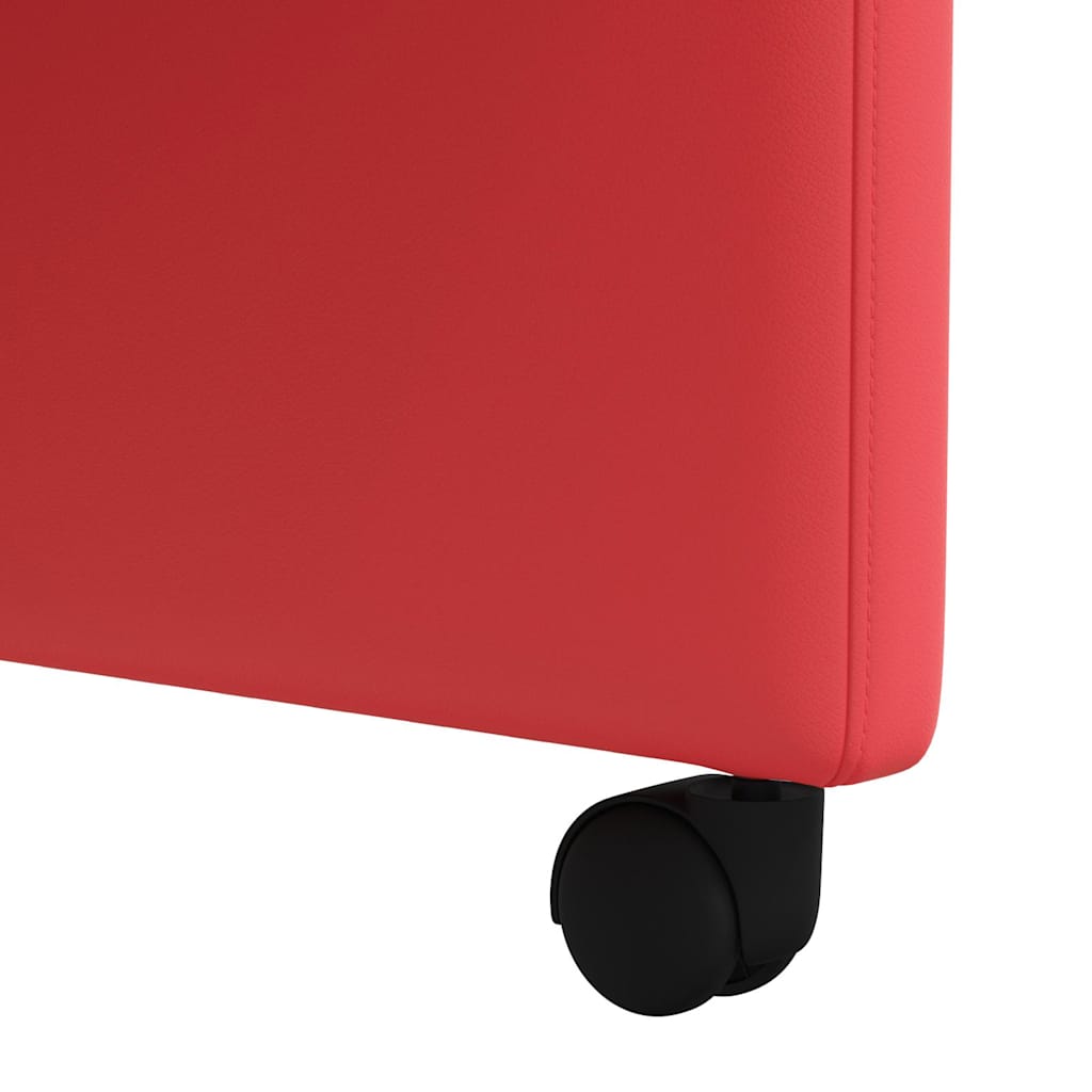 Chaises de Salle à Manger avec Roues avec des roues 2 pcs Rouge - XIOS